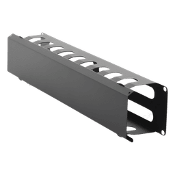 Organizador de Cables Horizontal de 2U para Rack de 19" con Cubierta Metálica