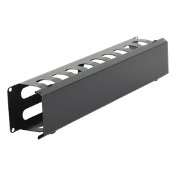Organizador de Cables Horizontal de 2U para Rack de 19" con Cubierta Metálica