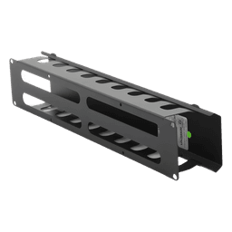 Organizador de Cables Horizontal de 2U para Rack de 19" con Cubierta Metálica