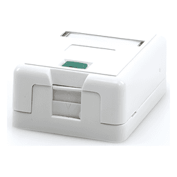 Caja de pared con 1 puerto Keystone, no incluye jack