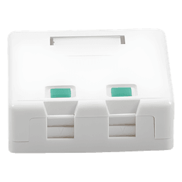 Caja de Pared con 2 Puertos Keystone, No Incluye Jacks
