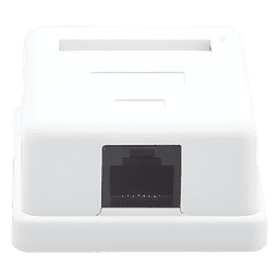 Caja de Pared con 1 Puerto Keystone, Incluye Jack Cat5e