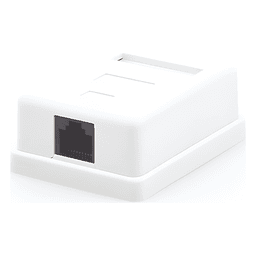 Caja de Pared con 1 Puerto Keystone, Incluye Jack Cat5e
