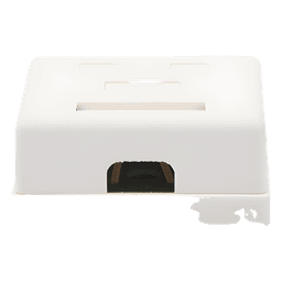Caja de Pared con 2 Puertos, Incluye 2 Jacks UTP Cat5e Keystone