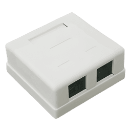 Caja de Pared con Jack UTP Cat5e y Jack RJ11 Telefónico