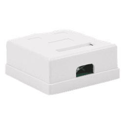 Caja de Pared con Jack UTP Cat5e y Jack RJ11 Telefónico