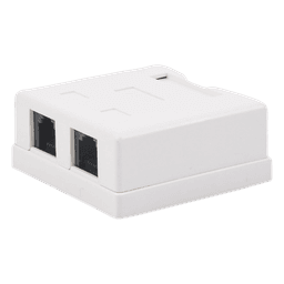 Caja de Pared con Jack UTP Cat5e y Jack RJ11 Telefónico