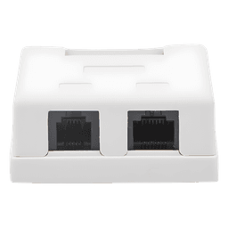 Caja de Pared con Jack UTP Cat5e y Jack RJ11 Telefónico