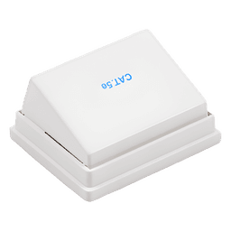 Caja de Pared Angulada Incluye 2 Jacks UTP Cat5e Keystone