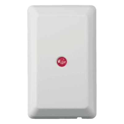 Módulo de gestión de energía Z-Wave que ajusta termostatos y luces según el estado de armado del sistema, compatible con paneles Honeywell LYNX y VISTA seleccionados