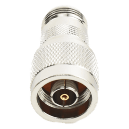 Adaptador en Línea, de Conector N Macho Inverso a N Hembra, Níquel/ Oro/ Teflón.