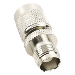 Adaptador en Línea, de Conector TNC Macho Inverso a TNC Hembra, Nquel/ Oro/ Teflón.