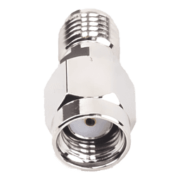 Adaptador en Línea de Conector SMA Macho Inverso a SMA Hembra, Níquel/ Oro/ Teflón.