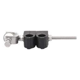 Sujetador de cables / 2x coaxial 1/2 pulgada / Montaje angular / Acero inoxidable 304 / -40°C a +85°C