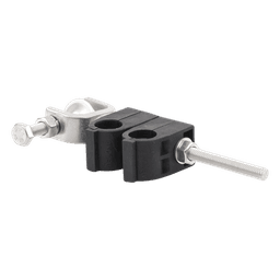 Sujetador de cables / 2x coaxial 1/2 pulgada / Montaje angular / Acero inoxidable 304 / -40°C a +85°C