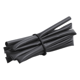 Tubo Termoencogible (Termofit) Negro de 1.2 m, 1/8" de Diámetro, Reduce de 2:1, Poliolefina.