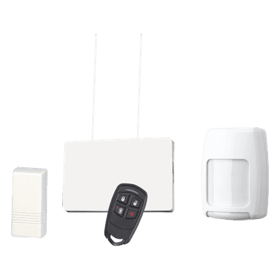 Kit Inalámbrico para Panel de Alarma / Receptor RF / 4 Contactos Magnéticos / Detector PIR con Anti-Mascotas / Control Remoto 4 Botones