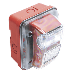 Sirena Estrobo / Intemperie / Montaje Muro / 75 cd / 70-100 dBA / 16-33 VCC / 4.72 x 5.75 x 4.17 in