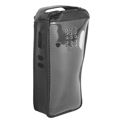 Funda Reforzada de Piel con Frente Transparente para Radios TK-2312/ TK3312K.