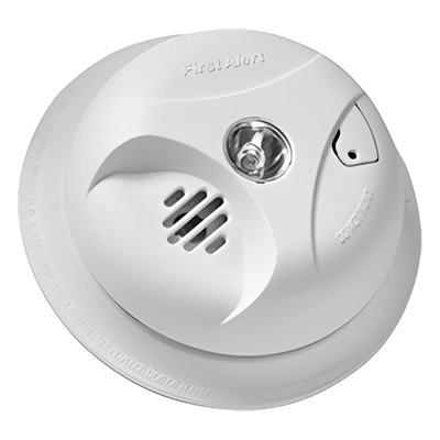 Detector de humo, autónomo, ionización, con luz de escape