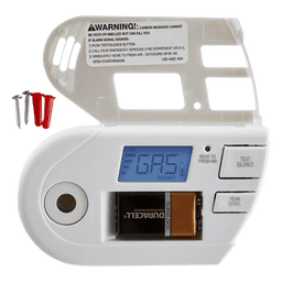 Detector Combo de Combinación de Gases Explosivos: Metano (GN), Propano (LP) y Monóxido de Carbono (CO), Con Pantalla Digital Retroiluminada, 120 Vca y Batería de Respaldo