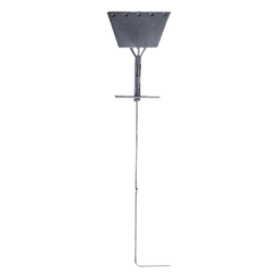 Ancla de Piso Tipo Paleta 5 Orificios para Retenida. Placa: 3/4", Redondo: 1", Altura: 210 cm. Galv. Inmersión.