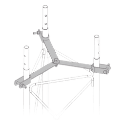 Brida para sujeción de retenida compatible con tramos STZ90G, Galvanizado por Inmersión en Caliente.