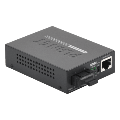 Convertidor de Medios / 1000 Mbps / Fibra Multimodo / 550 m (1804.5 ft) / Conector SC / LFP Configurable