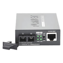 Convertidor de Medios 1000 Mbps UTP/Fibra Óptica Mono-Modo Hasta 20 Km, Conector SC