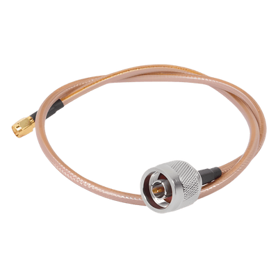 Cable de 100 cm (39.37 Pulgadas) Tipo RG-142/U con Conectores N Macho y SMA Macho Inverso (Hasta 8 GHz).