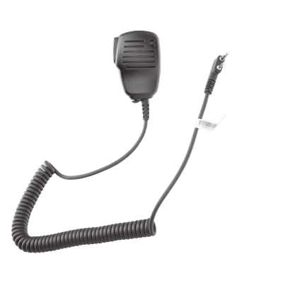Micrófono-Bocina de Solapa / Cable Kevlar Reforzado / Jack 3.5 mm Auricular / PTT Táctil / Clip Rotativo 360°