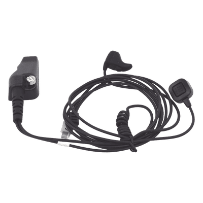 Micrófono-Audífono Profesional / Cancelación de Ruido / Cable Kevlar 20 kg / PTT de Anillo / Compatible Kenwood Serie 80/90/140/180/NX