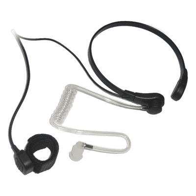 Micrófono de Garganta / Captación por Vibración / Tubo Acústico PU Grado Médico / PTT de Anillo / Cable Kevlar / Compatible Radios Kenwood TK-NX