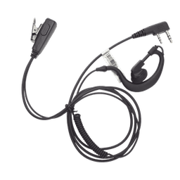 Micrófono-Audífono Profesional / Gancho Ergonómico / Cable de Resorte / Conector 2 Pines / PTT de Solapa