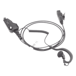 Micrófono-Audífono Profesional / Gancho Ergonómico / Cable con Resorte Reforzado / PTT de Solapa / Compatible con Radios NX Series