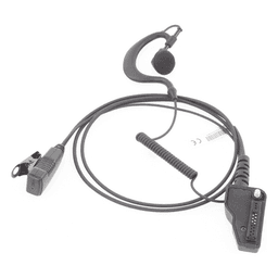 Micrófono-Audífono Profesional / Gancho Ergonómico / Cable con Resorte Reforzado / PTT de Solapa / Compatible con Radios NX Series