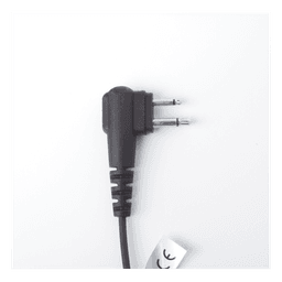 Micrófono-Audífono / Gancho Ajustable Tipo G / PTT de Solapa / Cable con Resorte / Conector 2 Pines / Compatible Motorola, Abell, Hytera