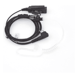 Micrófono-Audífono de Vigilancia / 2 Cables / Tubo Acústico Grado Médico / PTT Remoto / Compatible Motorola-Abell-Hytera