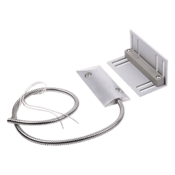 Contacto Magnético para Piso Uso Rudo / GAP 75 mm (3 in) / Cable Blindado 55 cm / 12 VCC / 0.5 A / Placa de Montaje en L