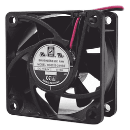 Ventilador Axial Anticondensante / 60 x 60 x 25 mm / 24 Vdc / 25.0 CFM / 4500 RPM / 2.9 W / Cojinete Sellado