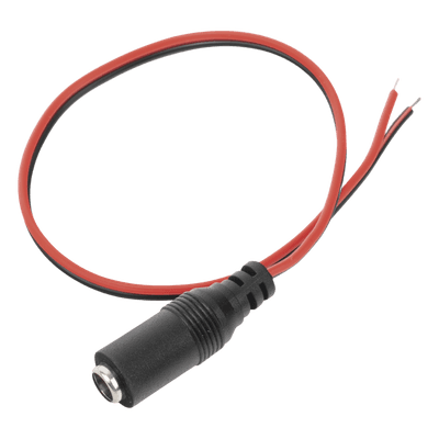 Cable de Alimentación DC / Conector Hembra 5.5 mm/2.1 mm / Puntas Libres / 28.5 cm / Polaridad Codificada / 12 VCC