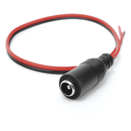 Cable de Alimentación DC / Conector Hembra 5.5 mm/2.1 mm / Puntas Libres / 28.5 cm / Polaridad Codificada / 12 VCC