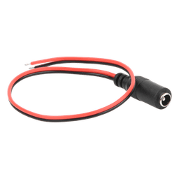 Cable de Alimentación DC / Conector Hembra 5.5 mm/2.1 mm / Puntas Libres / 28.5 cm / Polaridad Codificada / 12 VCC