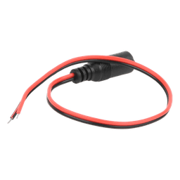 Cable de Alimentación DC / Conector Hembra 5.5 mm/2.1 mm / Puntas Libres / 28.5 cm / Polaridad Codificada / 12 VCC
