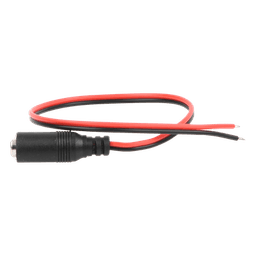 Cable de Alimentación DC / Conector Hembra 5.5 mm/2.1 mm / Puntas Libres / 28.5 cm / Polaridad Codificada / 12 VCC