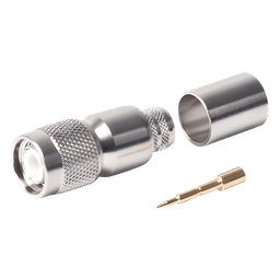 Conector RF TNC Macho / Anillo Plegable / LMR-400, CNT-400, RG8/U / Bronce Niquelado / Contacto Oro con Teflón