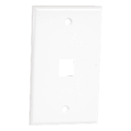 Placa de Pared de 1 Puerto, Keystone, Color Blanco