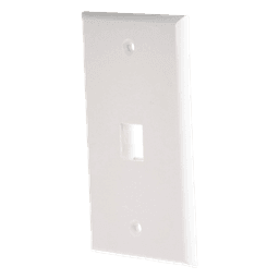 Placa de Pared de 1 Puerto, Keystone, Color Blanco