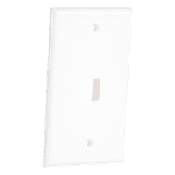 Placa de Pared de 1 Puerto, Keystone, Color Blanco