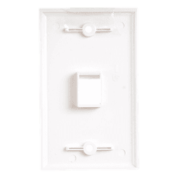 Placa de Pared de 1 Puerto, Keystone, Color Blanco